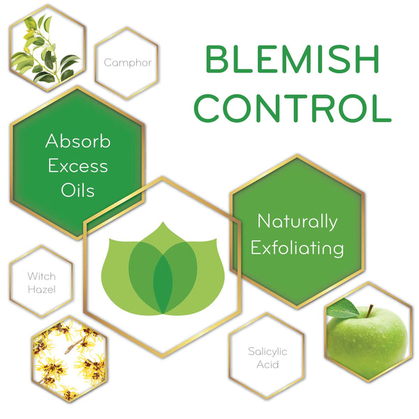 graphic of Blemish Control and its key ingredients