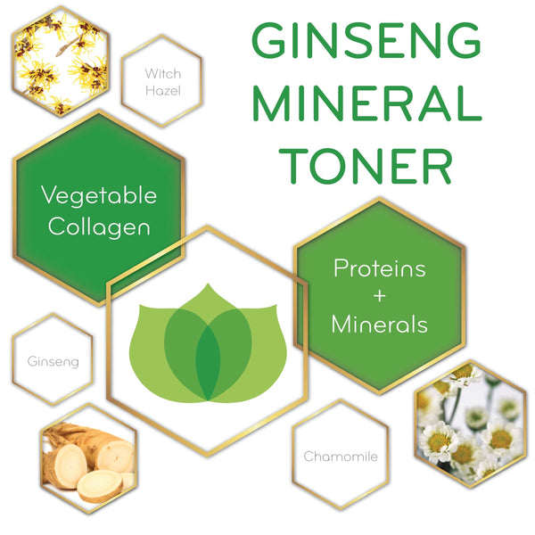 graphic of Ginseng Mineral Toner and its key ingredients
