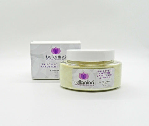 a 4 oz. jar and box package of Salicylic Enzyme Exfoliant & Mask