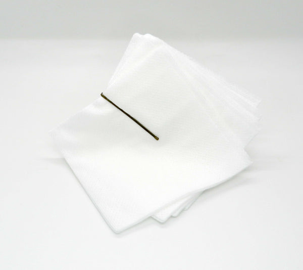 4 inch by 4 inch gauze wipe