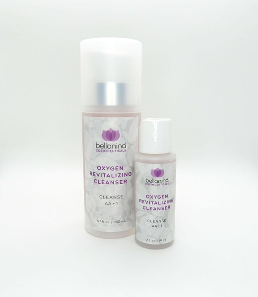 a 2 oz. and a 6.7 oz. bottle of Oxygen Revitalizing Cleanser