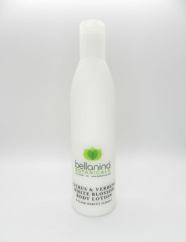 8 oz. bottle of Citrus & Verbena White Blossom Body Lotion