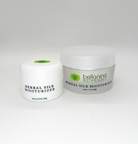 a 1/2 oz. and a 1.7 oz. jar of Herbal Silk Moisturizer