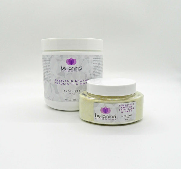 a 4 oz. and an 18 oz. jar of Salicylic Enzyme Exfoliant & Mask