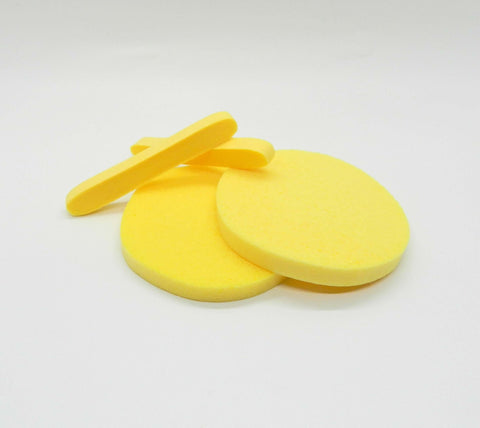 compressed facial sponges and hydrated facial sponges